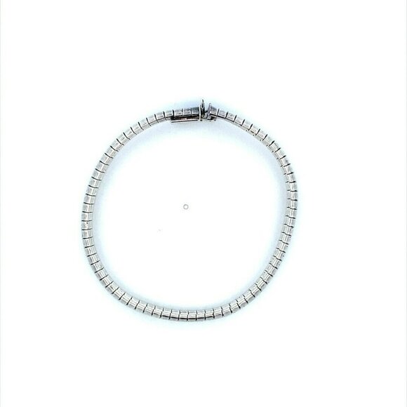 Estate Italian Sterling Silver 7 ½" Bracelet w/ Safety Bar! 8 - Picture 5 of 10